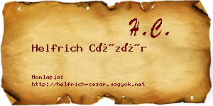 Helfrich Cézár névjegykártya